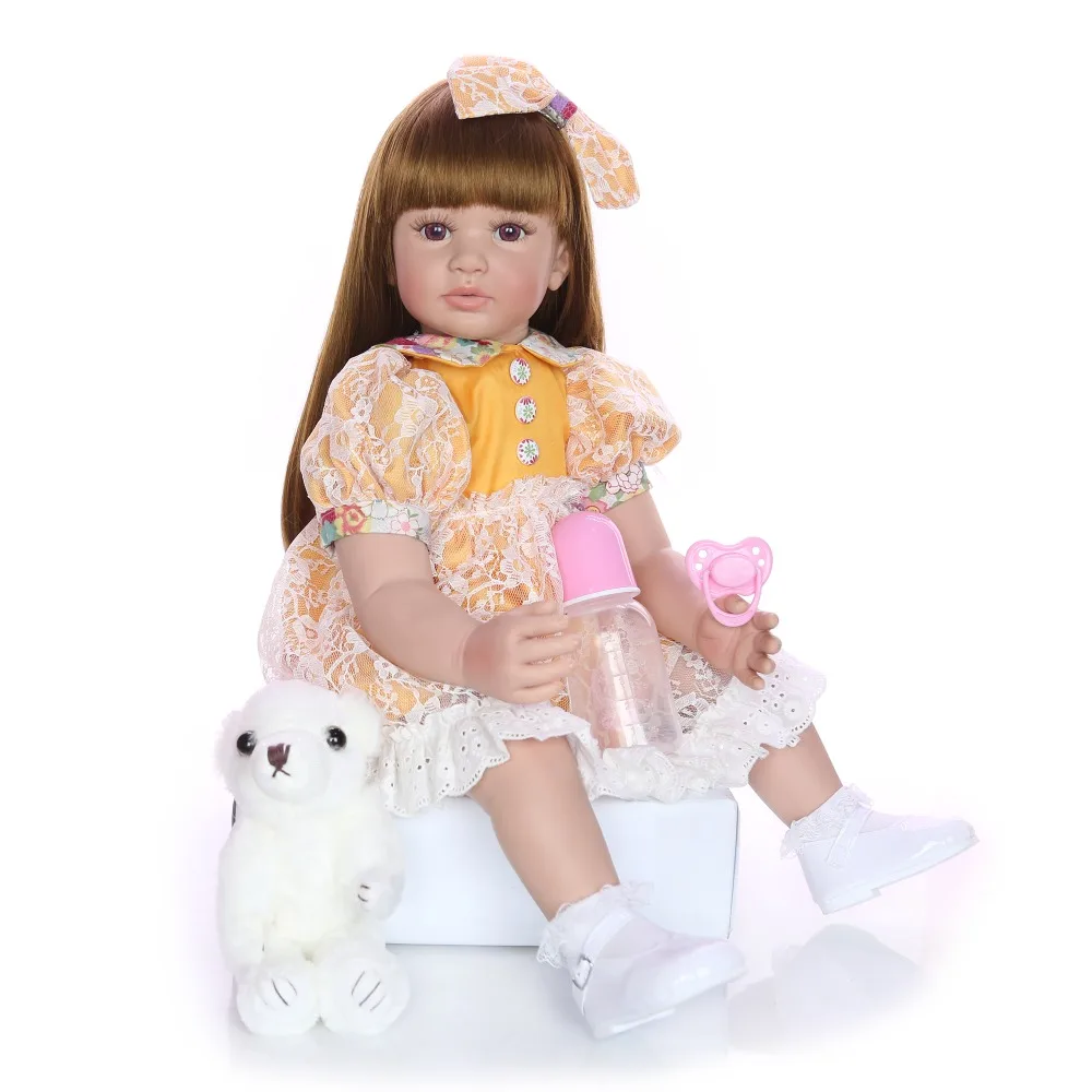 KEIUMI 60 см Reborn baby girl куклы Реалистичная принцесса 24 ''модные силиконовые Reborn Bonecas для детей Playmates мягкие куклы