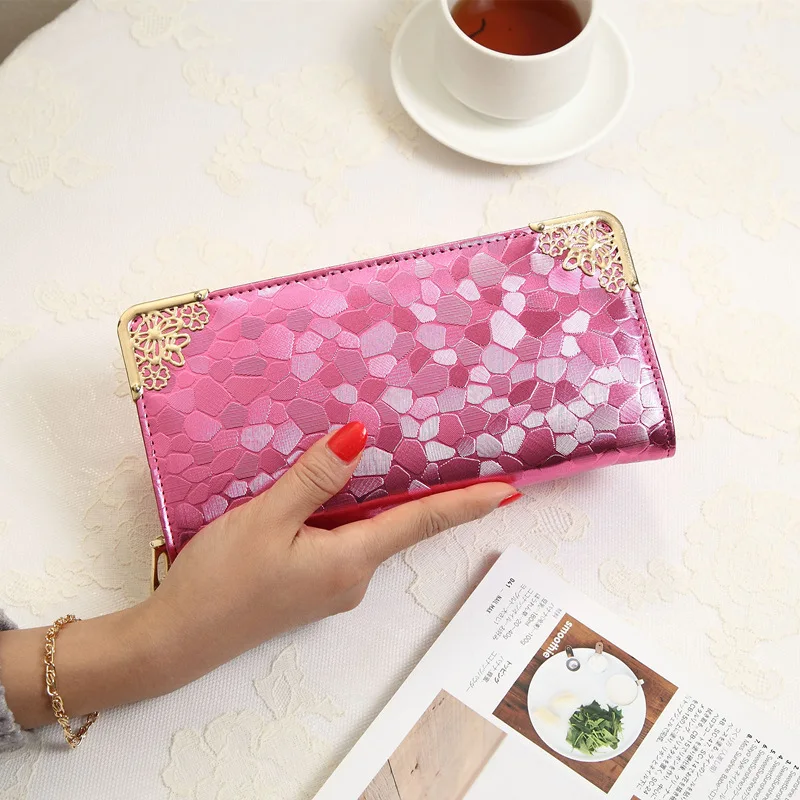 2017 Brand Women Wallets Unique Design Vintage Style Leather Women Wallet Long Lady Purse Card