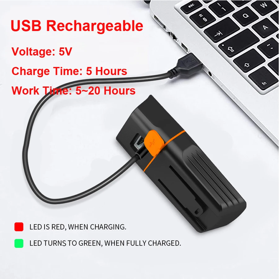 Фонарь велосипедный NEWBOLER 3 светодиода зарядка от USB|Велосипедная фара| |