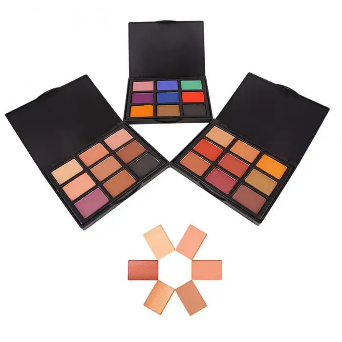 Водонепроницаемый Lasting9 цветов матовые тени для век Pallete Make Up Тени для век Блеск Макияж Красота Инструмент Продвижение цена