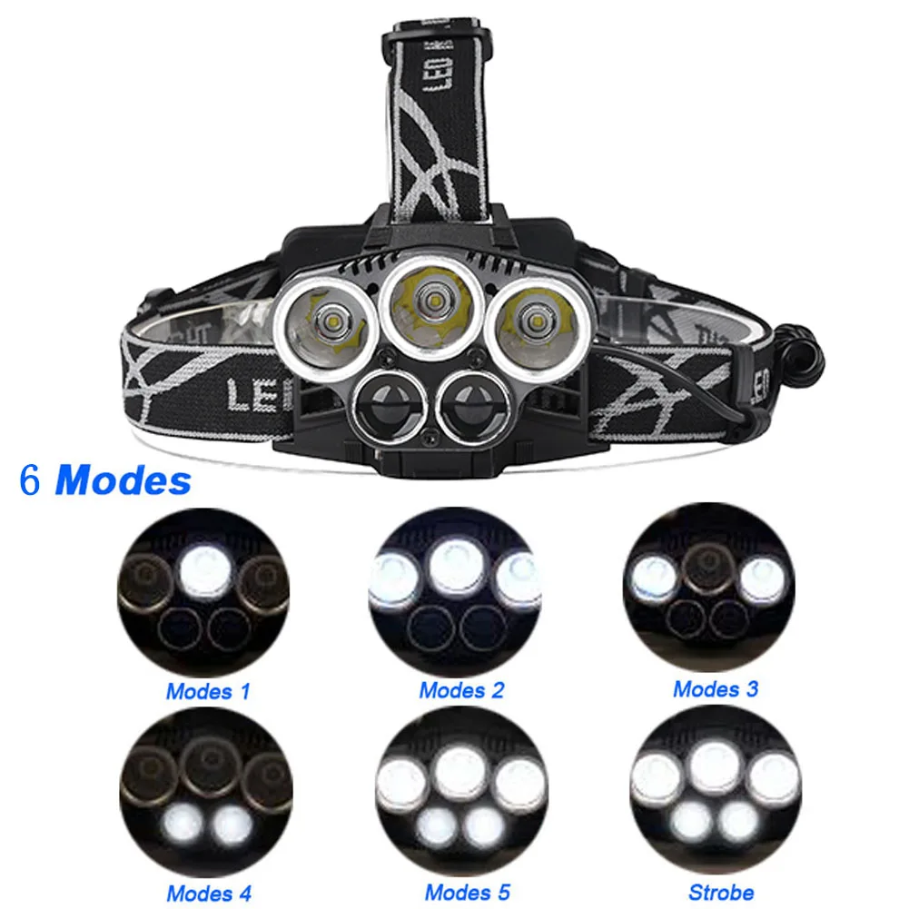 Litwod Z202309A 15000lm СВЕТОДИОДНАЯ головная лампа 3T6 + 2LST Alu сплав корпус перезаряжаемый