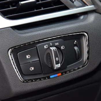 

Car Interior Accessories Carbon Fiber Headlight Switch Buttons Cover Car Sticker for BMW F48 X1 16-2018 Car Styling 3D