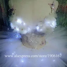 Новая мода Led девушка Для женщин сексуальное платье Костюм Леди вечернее платье кабаре сценическая Одежда для танцев