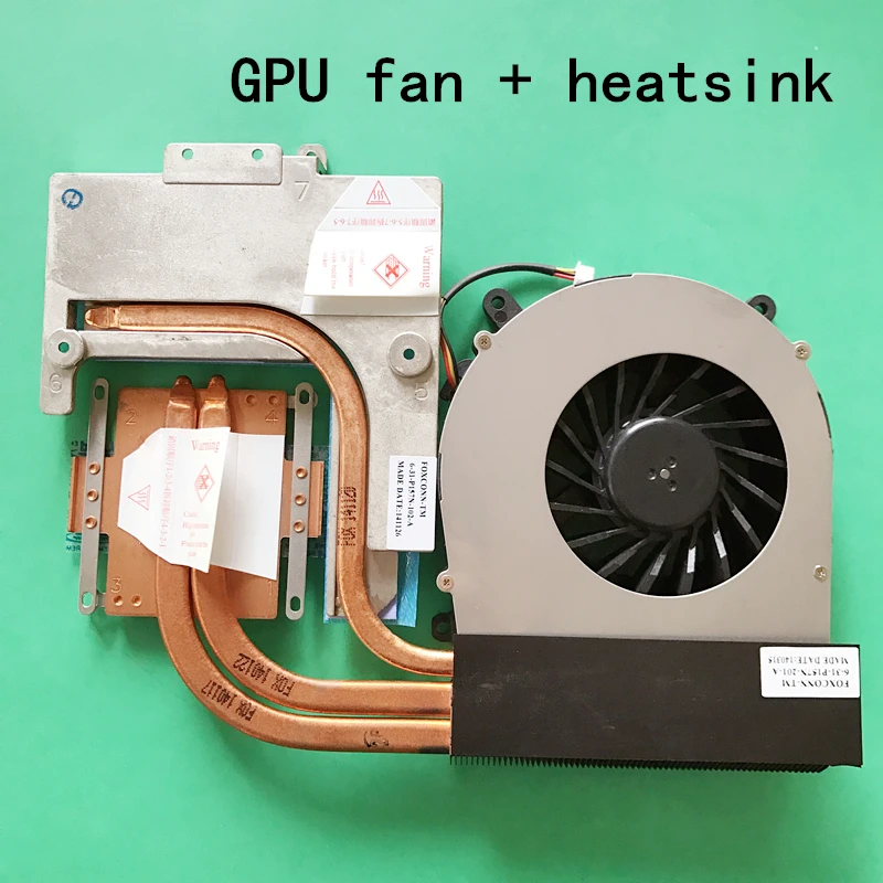 New notebook CPU fan with heatsink radiator copper tube module for FOXCONN-TM 6-31-P15SN-102 6-31-P15SN-201 GPU laptop cooling