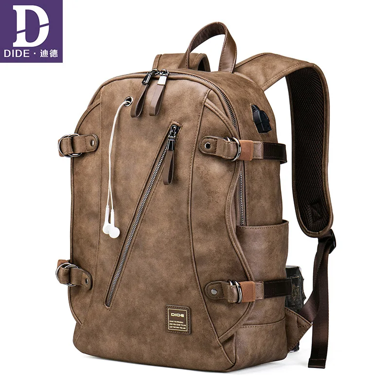 

Anti theft backpack USB Charging Backpack School Bag men Travel teen boys back pack Leather bagback waterproof