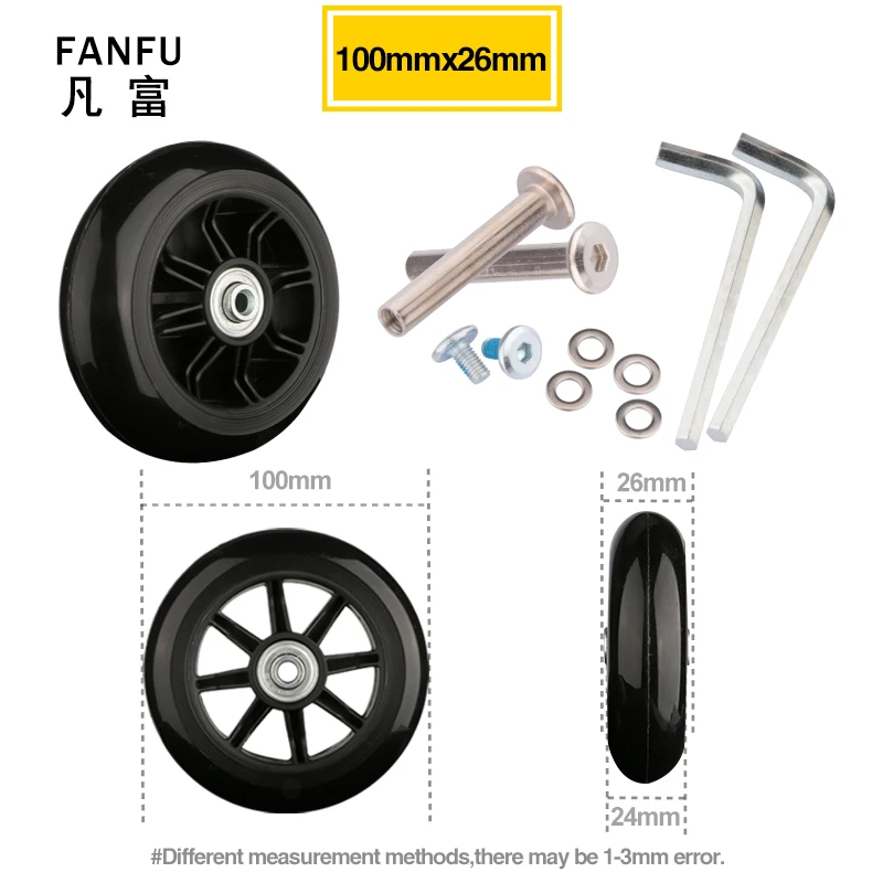 Колеса для чемодана, 1 пара чемоданов для багажа, сменные колеса, Прямая с фабрики, оси Deluxe Repair, инструмент для ремонта, ролики