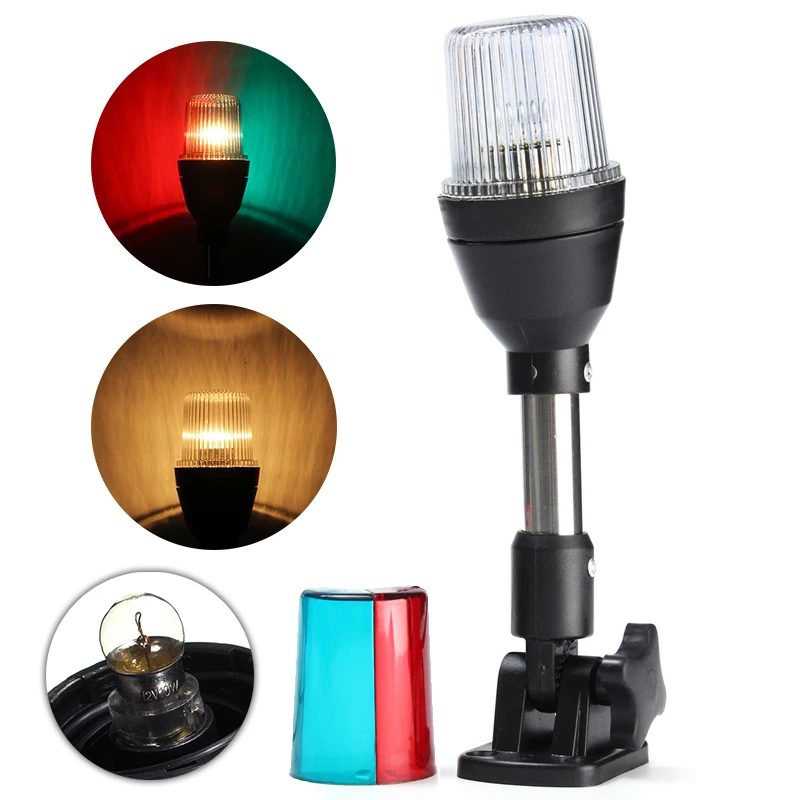 Smuxi DC12V 10W Pontoon Boat Lamp Bulb Shoreline Marine Fold Down Stern