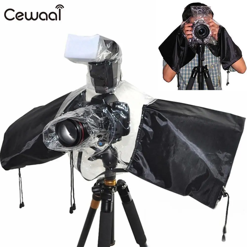 

Cewaal Durable Waterproof Rainproof Dust Sand Proof Rain Cover Protector for Nikon Canon Camera Camcorder Cam Accessories