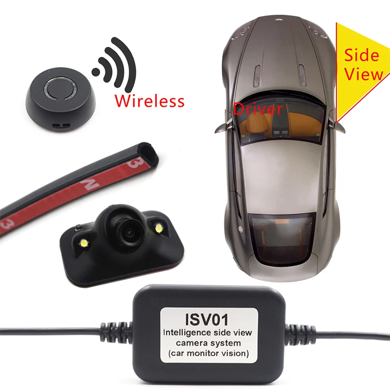 

Vehicle Blind Spot Monitoring Camera Car Auto Wireless Side View Camera HD Night Vision Free Demolition Door Highquality Cameras