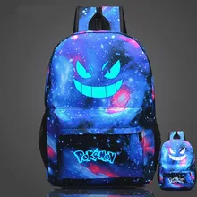 Pouplar Lumineux Impression Jeu Poke Aller Sac À Dos Poke Gengar Sacs À Dos Sacs D’école Pour Adolescent Filles Mochila Feminina