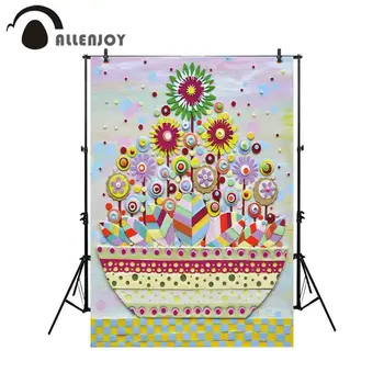 

Allenjoy photography backdrop abstract colorful flower decor artwork background for photo studio photocall photobooth fabric new