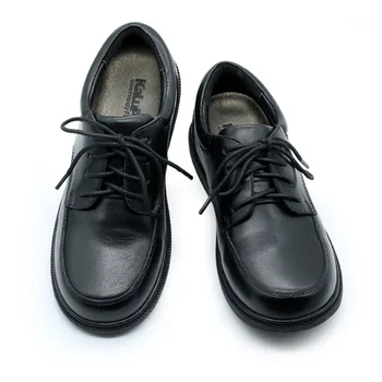 

KAlUPAO Spring Summer Autumn Winter child/Boy/kid 100% Cowhide Leather School Shoes Fringe Flats Casual Shoes Black Solid color
