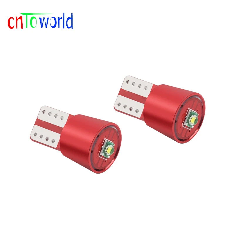 2pcs High Power T10 Canbus Cree Chip Led Chip Interior Lights 194 W5W NO OBC ERROR LED Bulbs Car Light Source Parking Lamp White (2)