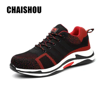 

shoes men Breathable Steel Toe Cap Work Safety Shoes Men Outdoor Anti-slip Steel Puncture Proof Construction Safety Boots CS-476