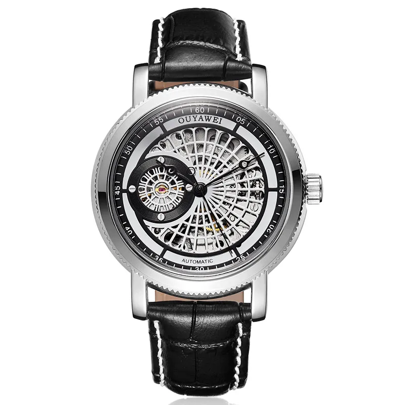 رجل الساعات OUYAWEI 2018 أعلى العلامة التجارية الفاخرة التلقائي الميكانيكية ووتش الرجال جلد أسود الأعمال للماء أزياء الرياضة ووتش رجل الساعات OUYAWEI 2018 أعلى العلامة التجارية الفاخرة التلقائي الميكانيكية ووتش الرجال جلد أسود الأعمال للماء أزياء الرياضة ووتش