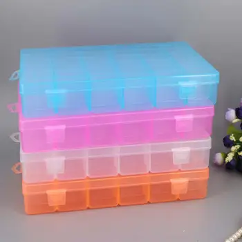 

Hot Simple Home Storage 36 Slots Clear Plastic Case Organizer Beads Jewelry Storage Box Container LXY9 NO1717