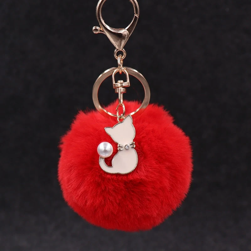 Cute-Pink-Cat-Fur-Keychain-Pompom-Fake-Fur-Ball-Key-Chain-Fluffy-Pompon-Keyring-Bag-Charms (1)