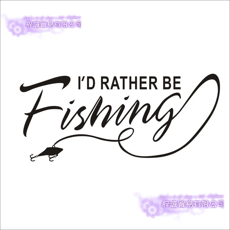 Fishing Sticker Logo Car Fish Decal Angling Hooks Posters Vinyl Wall Decals Hunter Bass Parede Decor Mural Fish Sticker