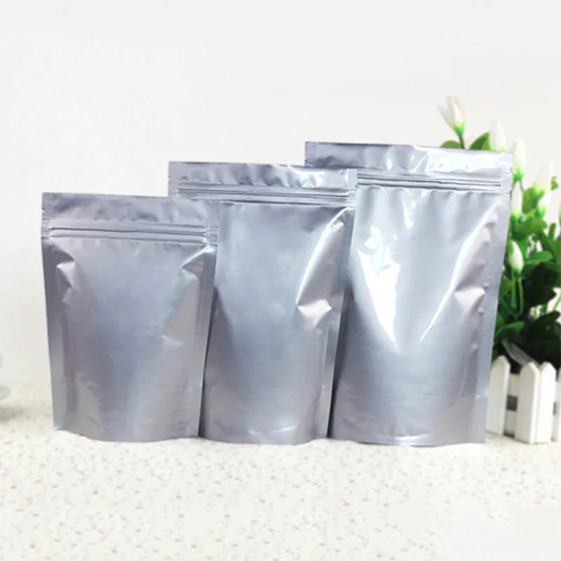 Водонепроницаемый Resealable FDA класс ZipLock мешок 50 шт. пакет еды чайный мешочек алюминиевая фольга пищевая сумка для хранения