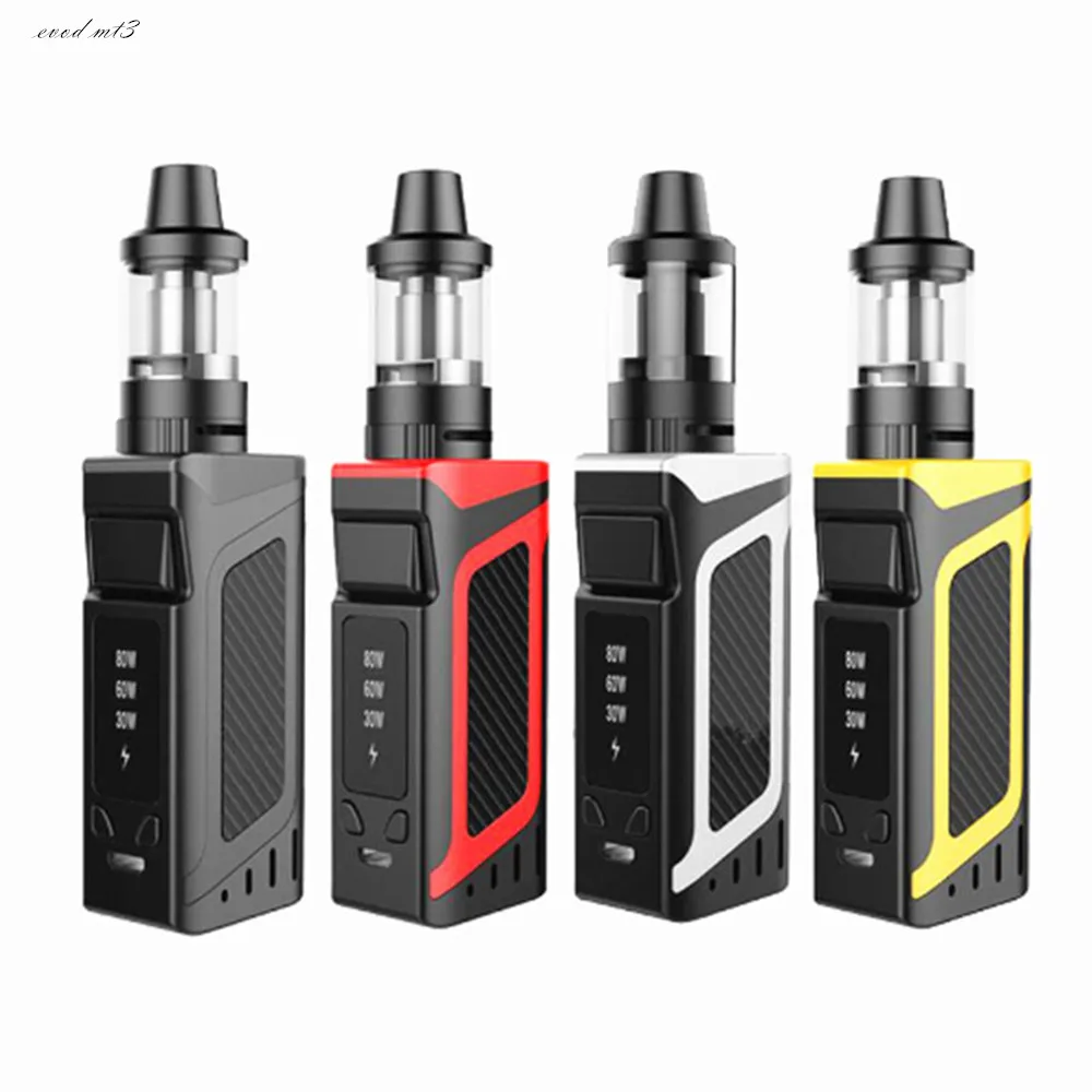 10 шт./лот Vape 80 Вт стартовый набор мод коробка vaper 2000 мАч батарея 510 металлический