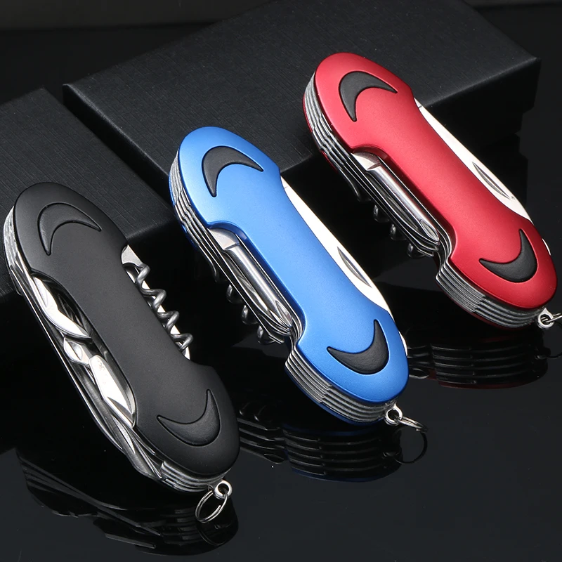 

11 in 1 Multifunctional Swiss Folding Knife Stainless Steel Multi Tool Army Knives Pocket Hunting Outdoor Camping Survival Knife