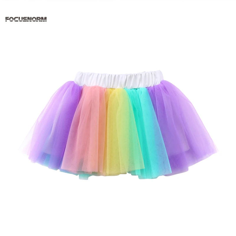 Rainbow Skirts For Girls 2018 New Kids Toddler Baby Girl Princess Tulle ...