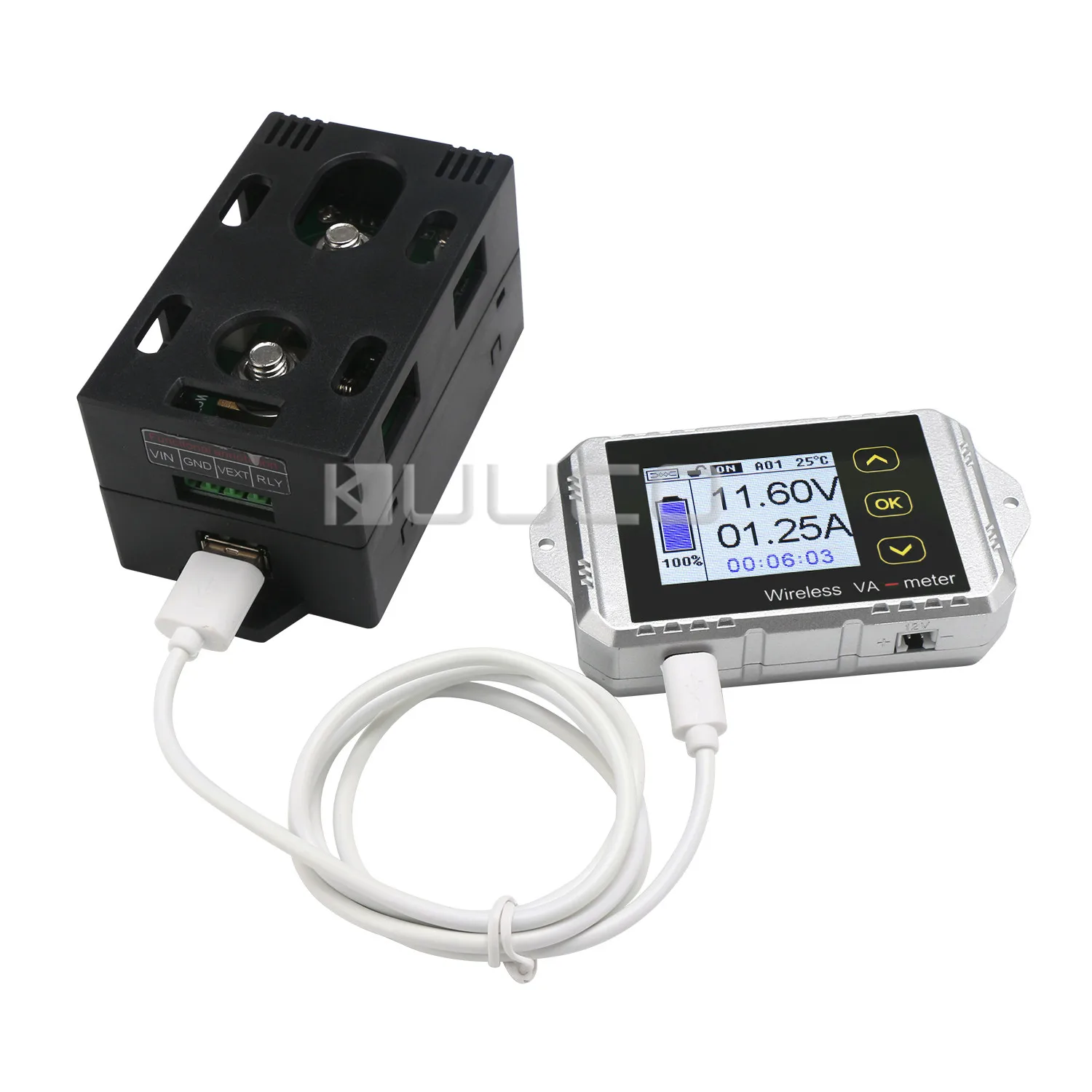 

Digital Voltage Amp Panel Meter Multimeter Wireless DC 0-100V 0-100A Volt Current Power Meter AH Time Watt Hour Capacity Tester