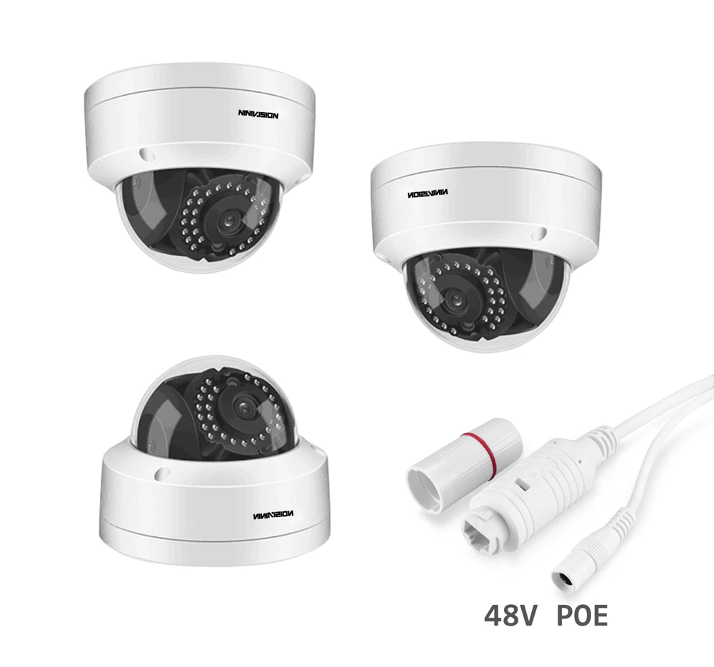 NINIVISION Ультра HD PoE IP камера PoE 5MP 2592*1944P IP67 Водонепроницаемый Onvif прибор ночного видения купол Антивандальная камера безопасности Открытый