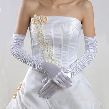 

2019 New Arrival Sexy Black Bridal Wedding Gloves Long Finger Woman Gloves For Wedding Party Dance Gloves