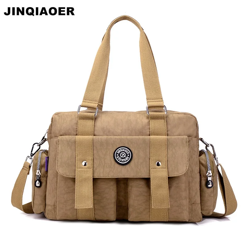 Jinqiaoer anti theft Для женщин Сумки нейлон Водонепроницаемый Повседневное Tote Дамы Сумка