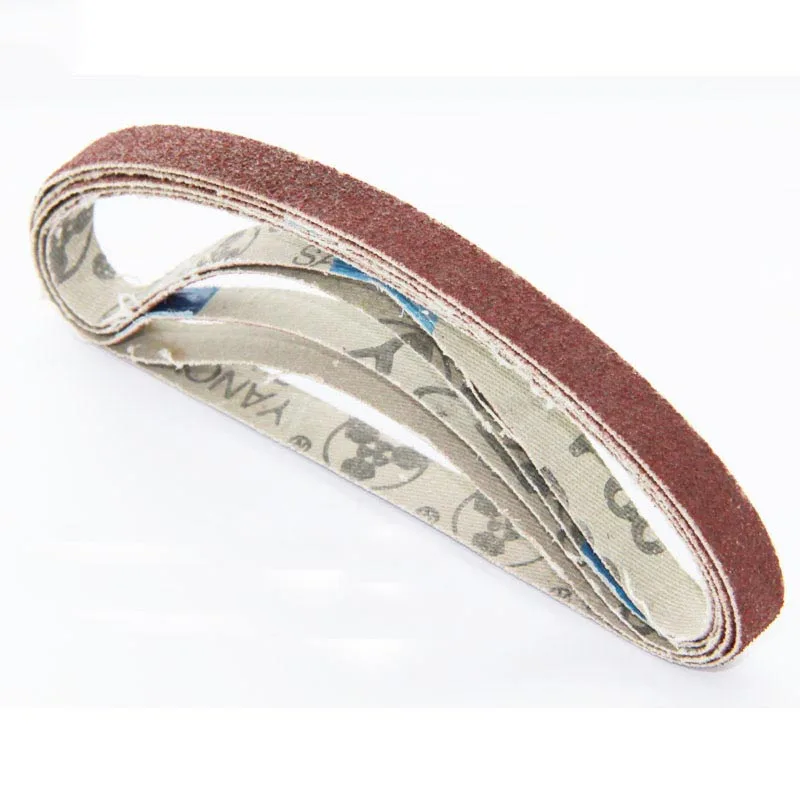 5pcs 10x330mm Abrasive Sanding Belt 3/8"x13" Sand Belts Grit 60 80 120