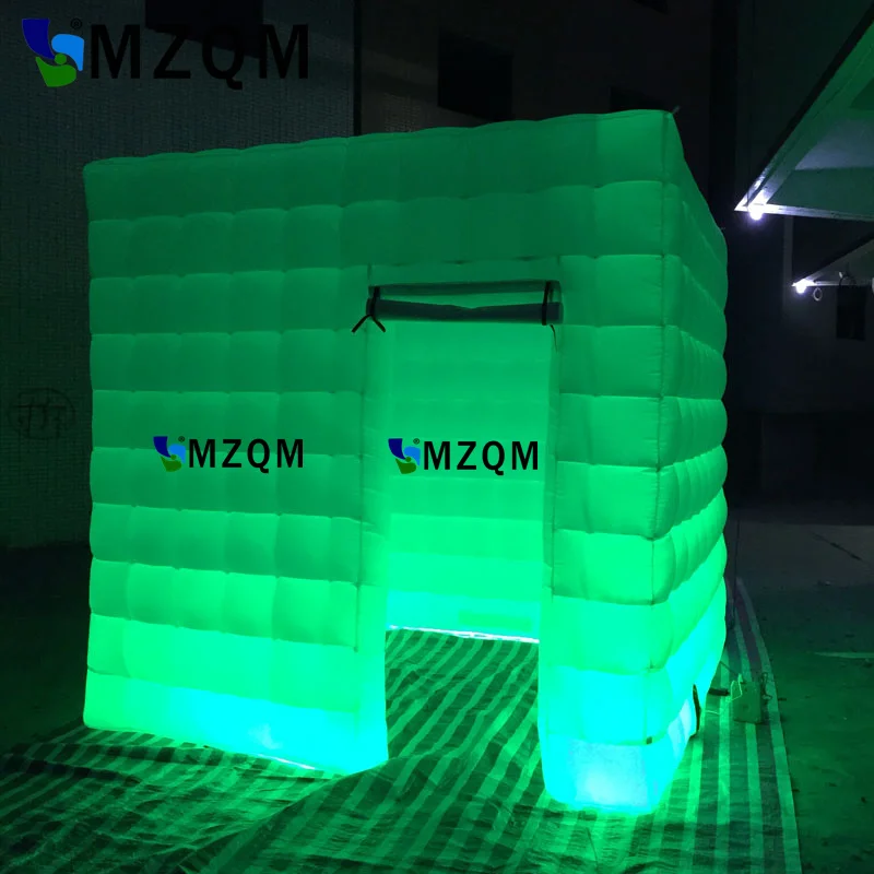 

MZQM High density Oxford cloth inflatable photo booth cube glow decor inflatable phone booth