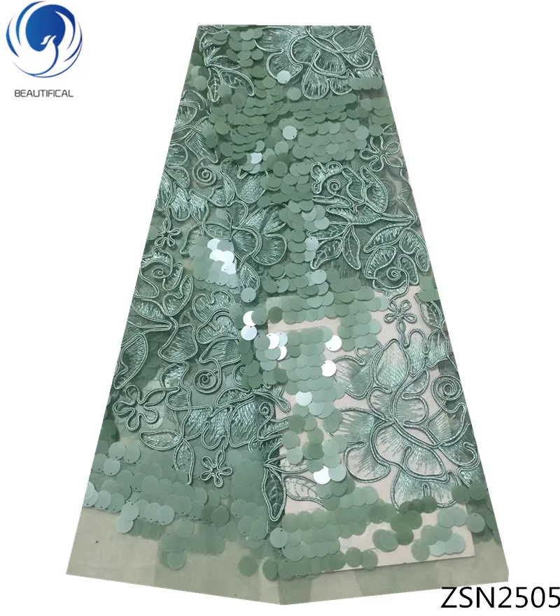 

BEAUTIFICAL african net lace fabric glitter nigerian lace fabric bridal lace wedding ZSN25