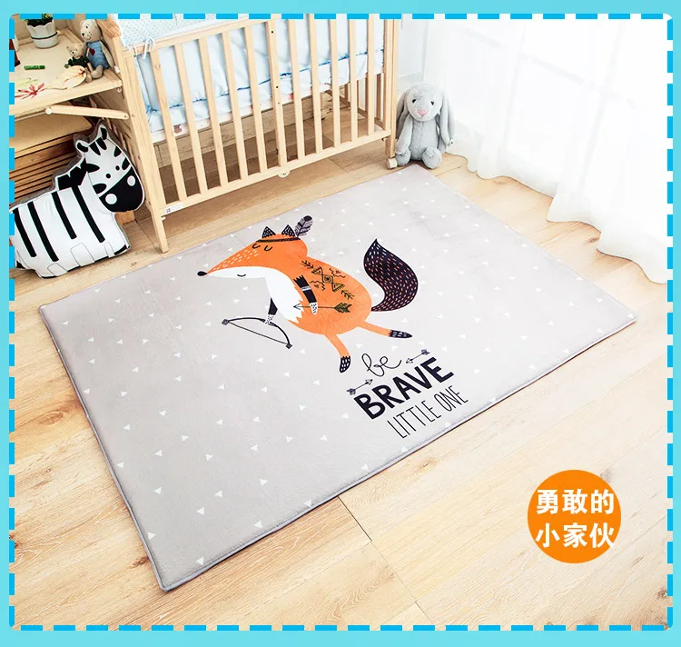 Large Non-Slip Bedside Rug Playroom Baby Toy Mat 50cmx80cm Childrens Cartoon Hot Air Balloon White Cloud Rug