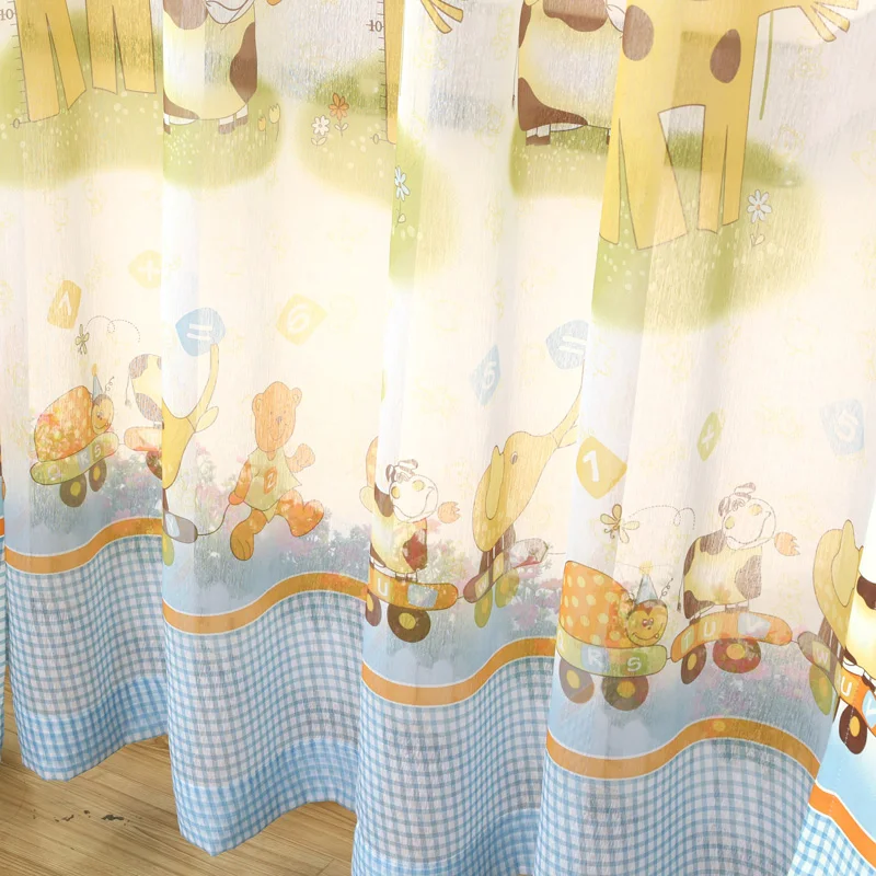 Topfinel хорошо шторы для спальни с узорами мультфильм жираф Плотные занавески для детей живущие комната спальня занавес окна панель шторы