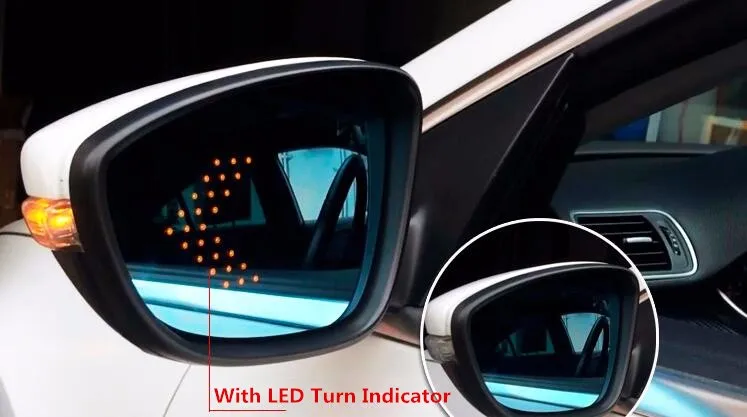Зеркало заднего вида с автоматическим затемнением, синее зеркало с подогревом, светодиодный индикатор поворота для Toyota Camry