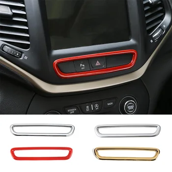 

MOPAI ABS Interior Emergency Light Switch Decoration Cover Frame Trim Stickers For Jeep Cherokee 2014 Up Car Styling