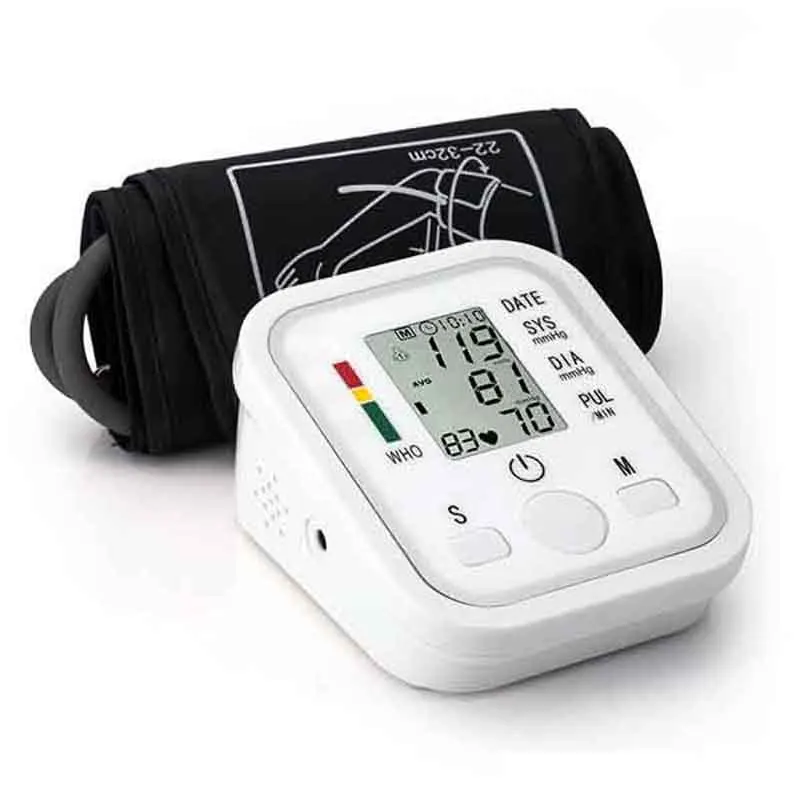 Домашний медицинский Автоматический цифровой ЖК-монитор артериального давления в верхней части руки пульсометр тонометр