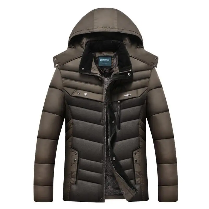 Middle aged And Old Men s Fashion Contracted Bump Color More Winter Warm Cultivate One s
