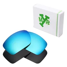 2 пары Mryok поляризованные Сменные линзы для солнцезащитных очков Оукли Big Taco маскирующий черный и голубой лед