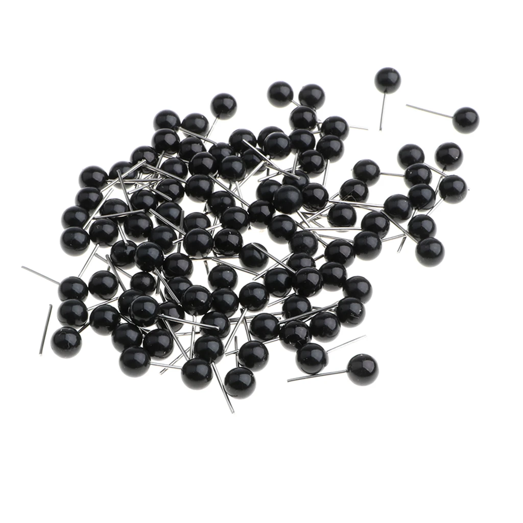 300 Pieces Black Glass Eyes Kits for Needle Felting Bear Dolls Toy 4-6mm
