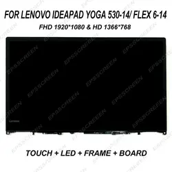 ЖК-модуль для lenovo ideapad yoga 530-14IKB/ARR & Flex 6-14IKB/ARR 5D10R03188/5D10R03189 сенсорный экран + дисплей + панель в сборе