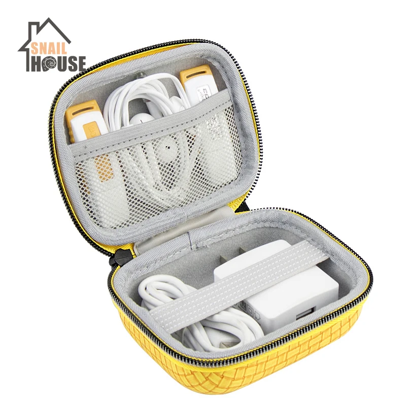 

Snailhouse Hard Case Storage Bag Portable Protective Mini Container Headset Airpods USB Cable Charger U disk Accessory Organizer