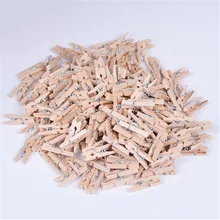 50 pçs/lote new Mini Madeira Memo Paper Clips Para Mensagem Clips Para Clipes Foto Artesanato Decoração Clips Prendedor De Roupa De Madeira Pegs 2.5 centÃmetros(China)
