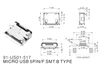 10Pcs Micro USB Type B Female 5Pin SMT Socket Jack Connectors Port PCB Board ► Photo 2/2