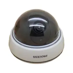 Круглая камера наблюдения с подсветкой предупреждение Theftproof поддельные камеры для супермаркета отеля белый