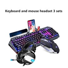 Keyboard mouse headset three-piece suit desktop computer notebook gaming peripherals mouse and keyboard set home usb interface techase wireless keyboard and mouse combo suit teclado e mouse sem fio bamboo klavye mouse set for desktop computer gaming mause