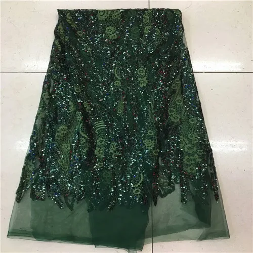 Мэдисон африканская гипюровая французская кружевная ткань в зеленом цвете Гуанчжоу вышитая кружевная тюль ткань материал с блестками - Цвет: as picture2