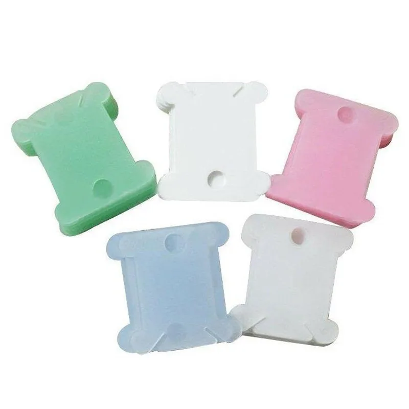 50 Pcs Plastic Floss Bobbins, Embroidery Card Floss Bobbins Thread