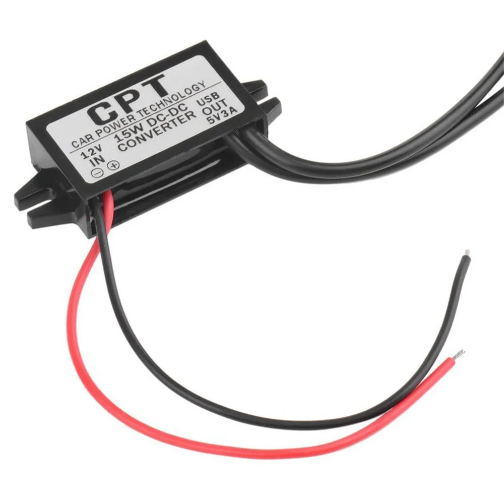 Модуль 12 В до 5 пост 3A 15 Вт USB 2 0 выходной адаптер питания Автомобильное зарядное